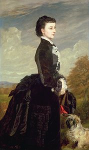 Retrato de uma senhora de preto com um cachorro, 1875
